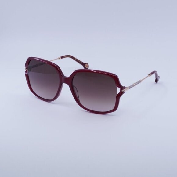 Carolina Herrera HER 0132/G/S 0LHF HA Sunglasses Burgundy/Gold Square Frame main image 5